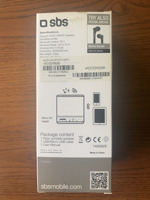 Głośnik Bluetooth V2.1.