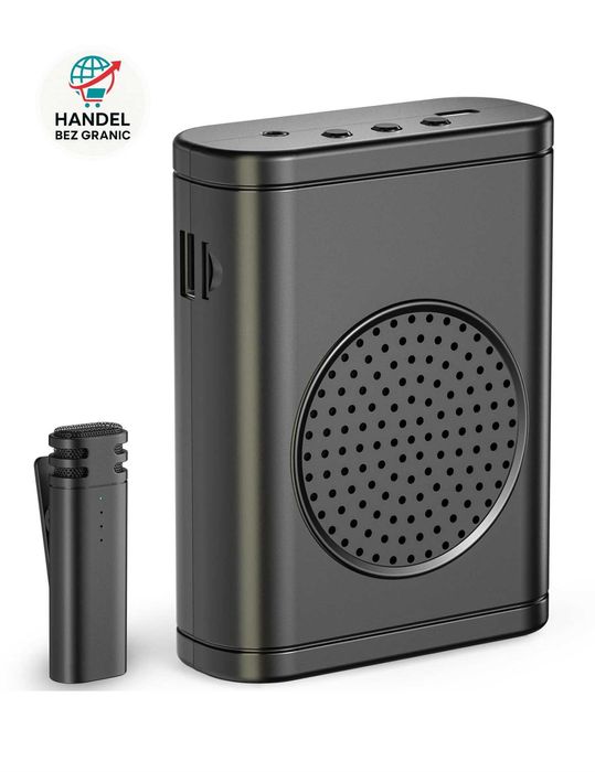 Bezprzewodowy wzmacniacz głosu z bezprzewodowym mikrofonem krawatowym