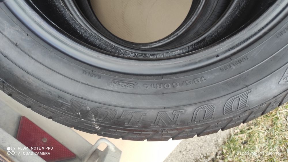 Шини 185/60/14. Dunlop sp spirt 2000