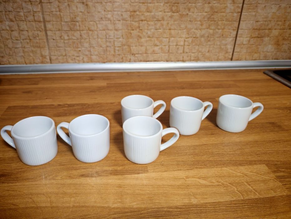 6 szt filiżanki do espresso białe
