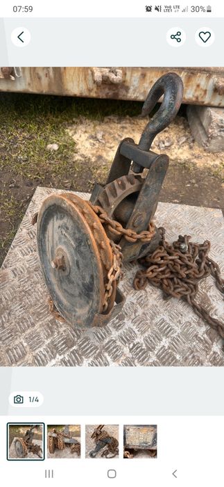 Solidna Wciągarka łańcuchowa PRL