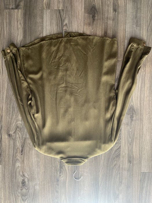 Koszula khaki 100% jedwab