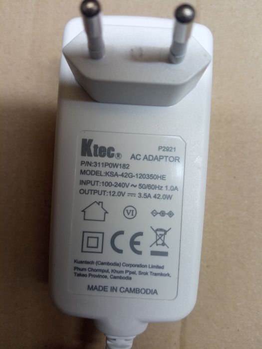 Електрошрот 12В 12V 3.5A 42W блок живлення питания Ktec