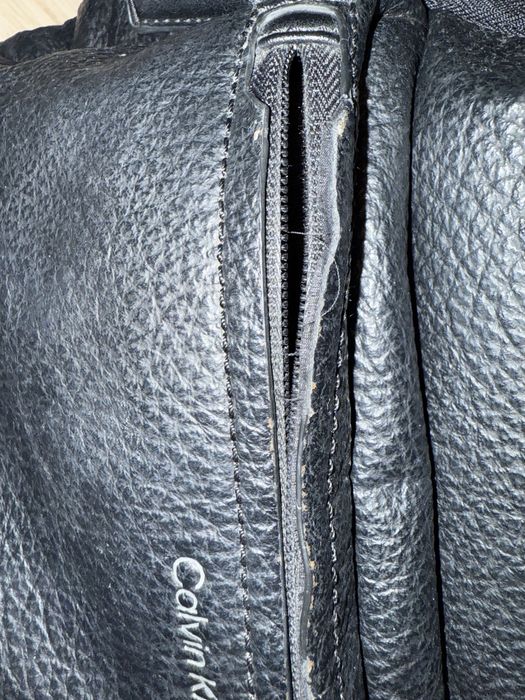 Бу кожанный мужской рюкщак calvin klein