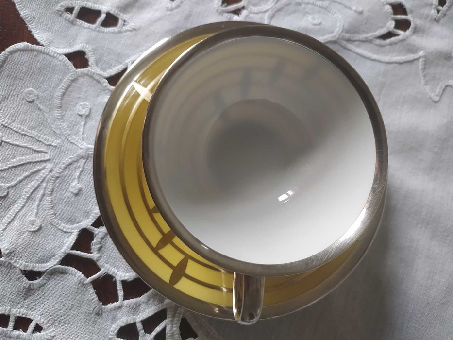 Rosenthal - kolekcjonerskie duo mokka galwanizowane srebrem