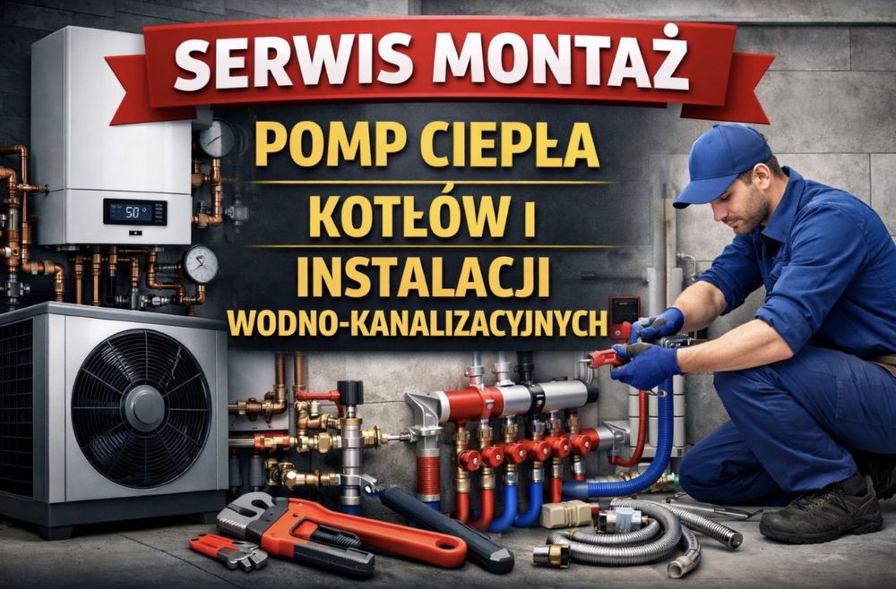 Serwis i montaz pomp ciepla, kotlow i instalacji wod-kan
