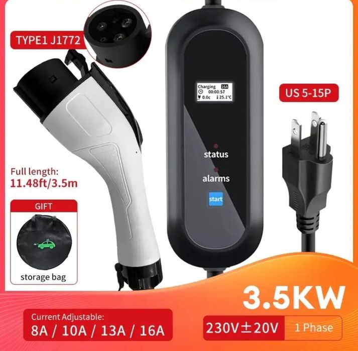 Зарядне зарядка для електромобіля Taysla Type 2/Type 1/GBT 3,5-7-11 KW