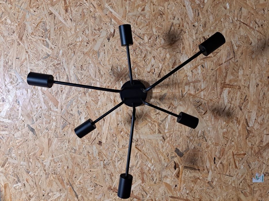 Candeeiro teto preto 59cms