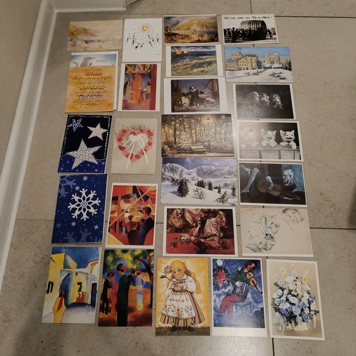 Pocztówki zwierzęta sztuka gwiazdki