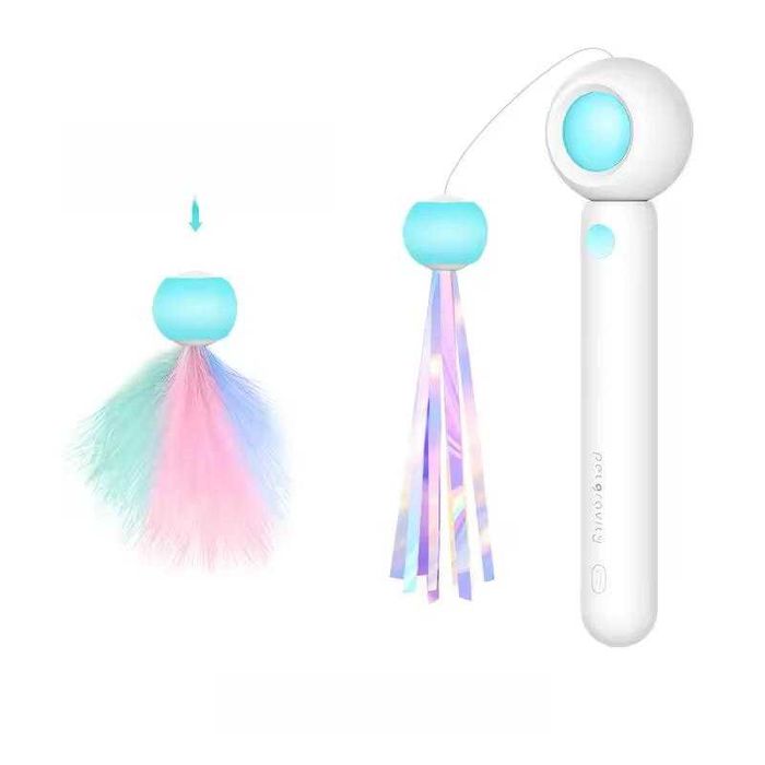 Інтерактивна вудочка з лазером для кота та можливістю регулюв. довжини