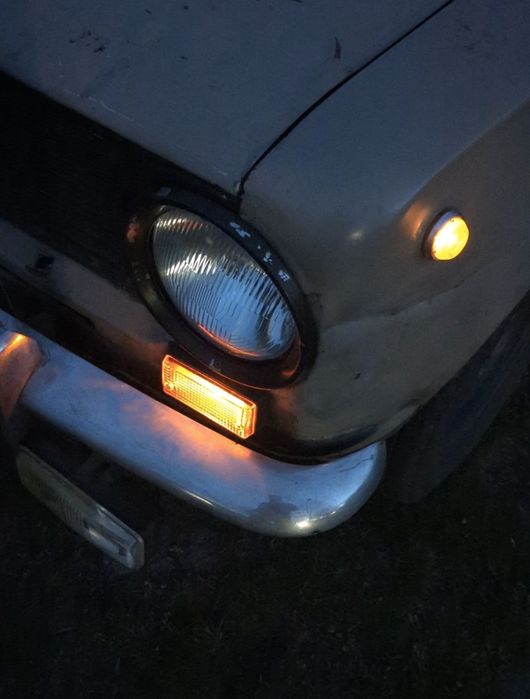 Комплект стекло подфарников поворотов жёлтое ваз 2101, 21011 СССР