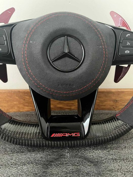 Volante Mercedes Carbono Led Display A C E S CLA GLA GLC GLE GLS GLE W