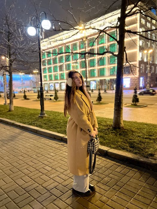 Довге пальто ZARA з вовни