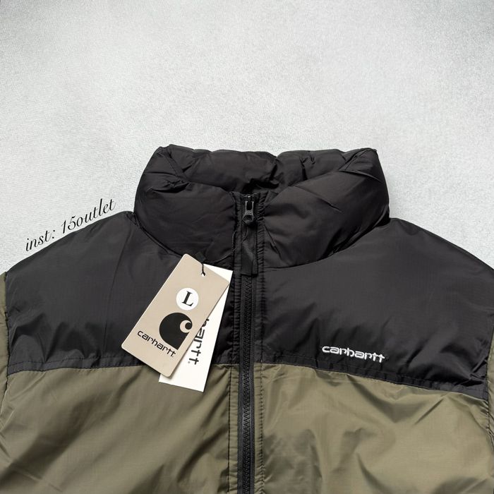 Пуховик Carhartt Куртка Кархарт Хакі Олива Оверсайз Дутий