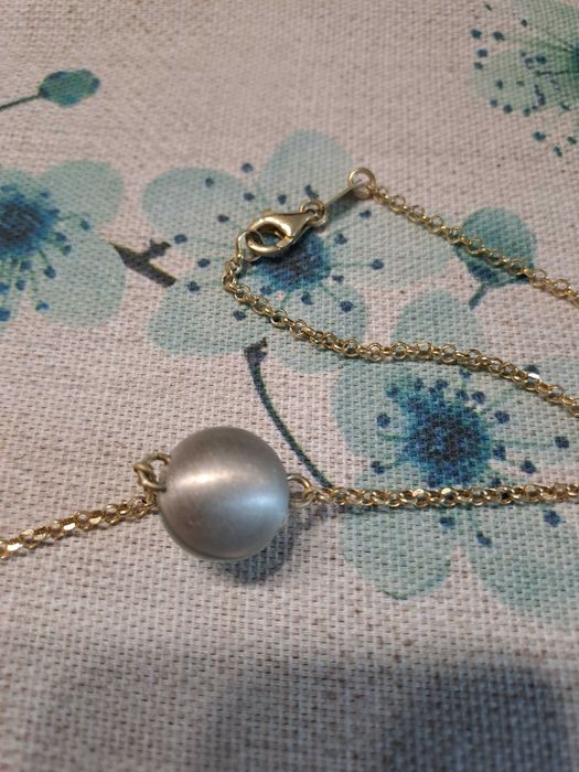 Colar em prata dourada