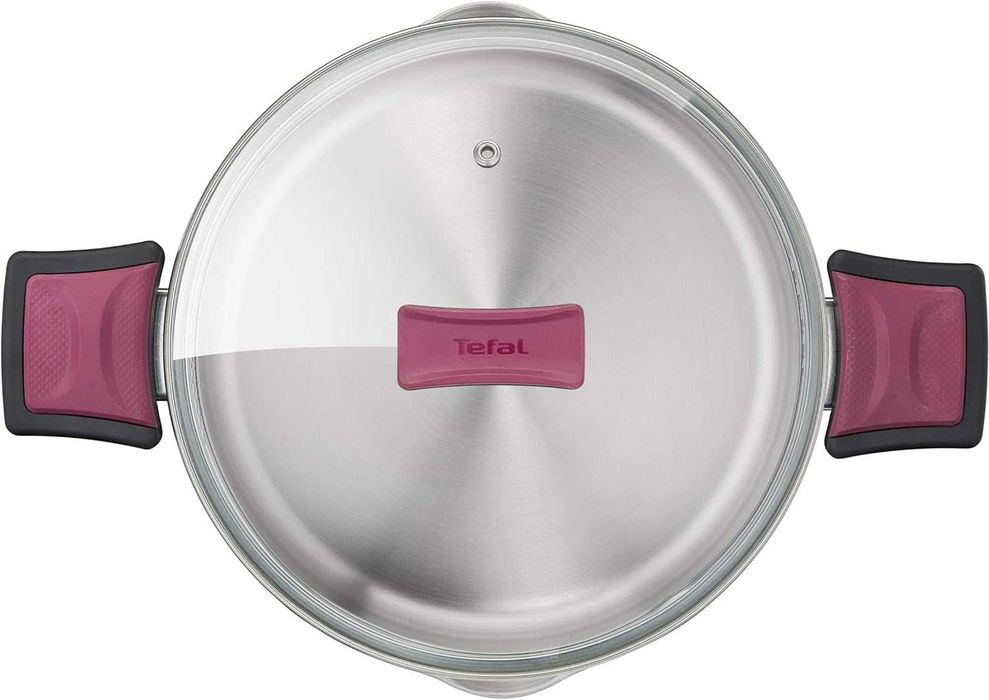 Каструля нержавійка Tefal Cook&Clip 24см 5 л Кастрюля с крышкой Тефаль