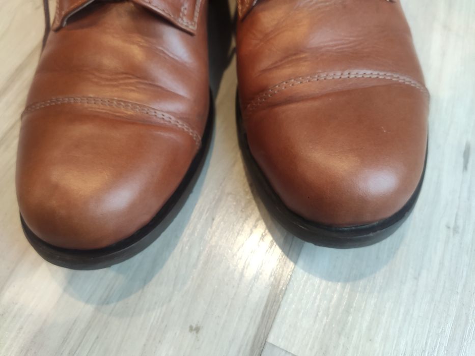 Buty skórzane 38 brąz .