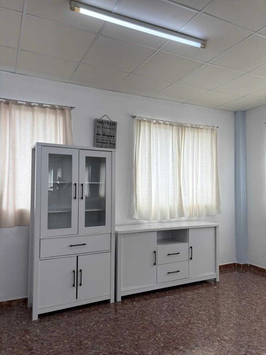 conjunto de aparador e vitrina