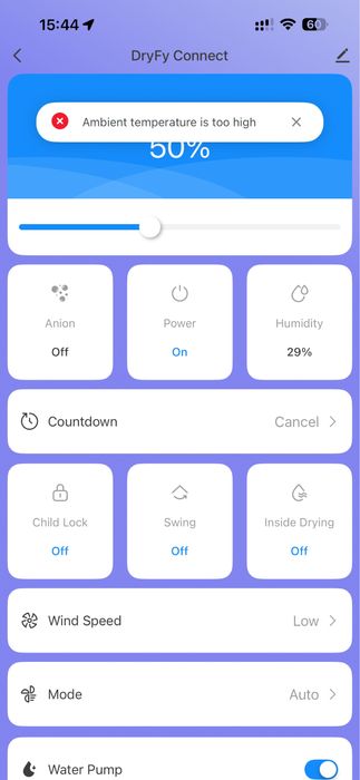Осушувач з функцією очищення повітря Klarstein DryFy Connect 50л