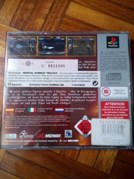 Playstation 1 Mortal Kombat trilogy