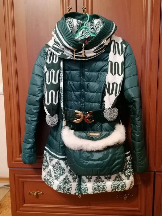 Зимняя куртка, сумка, шарф