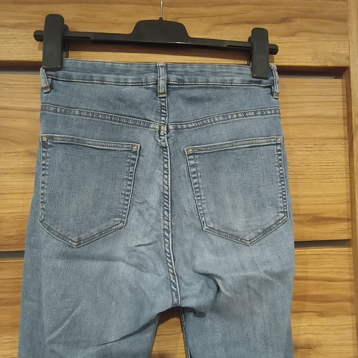 Spodnie jeansowe jeansy z wysokim stanem h&m