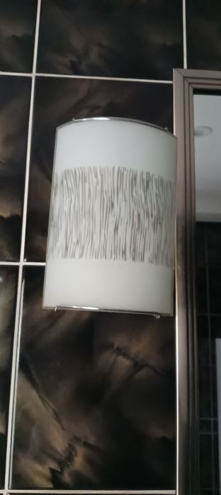 2 Lampy ścienne biało srebrny kolor