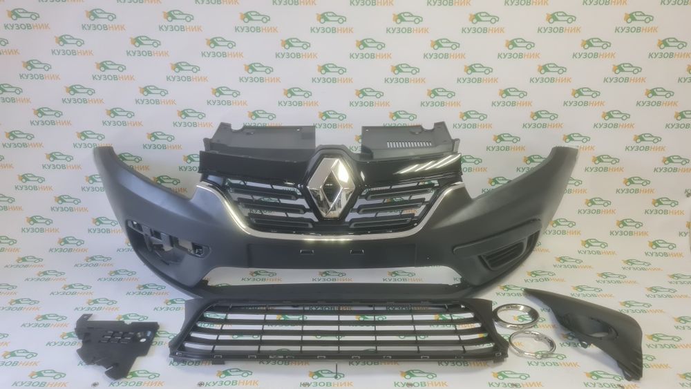 Передній бампер Logan II 2017-2022 бампер Логан 2 передний рестайлинг