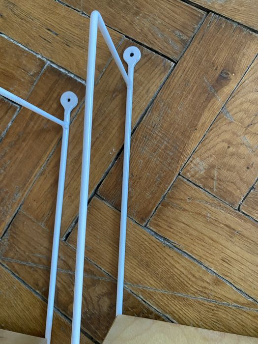 Półki String metalowo drewniane regały półka