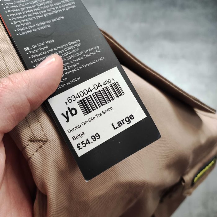 MĘSKIE Spodnie Work Bojówki Wzmocnione NOWE Dunlop Cordura Klapy Logo