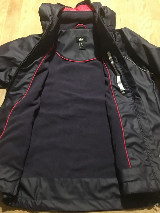 Kurtka fioletowa wododporna - h&m nowa - 128 cm
