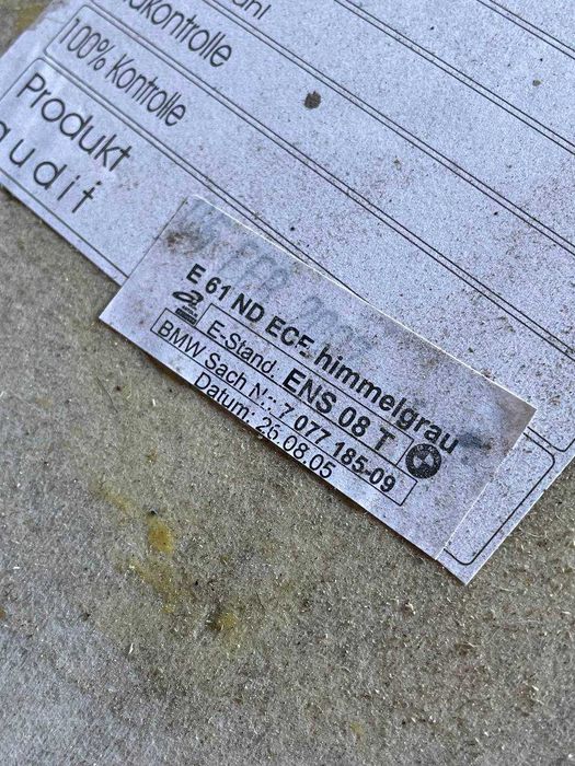 Стеля обшивка даху сіра панорама BMW 5 E61 універсал 51447077185 оригінал б/в