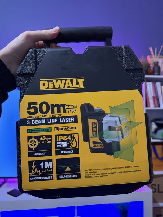 Лазерний рівень DeWALT DW089CG-XJ (зелений промінь)