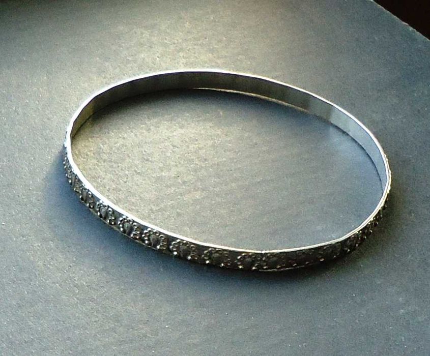 Srebrna bransoletka -Kółko PRL