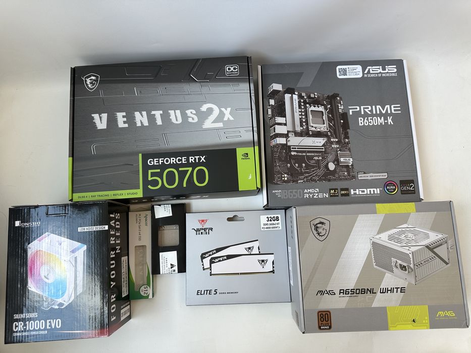 ПК rtx5070 r7 7700 ddr5 32gb  ssd m2 nvme