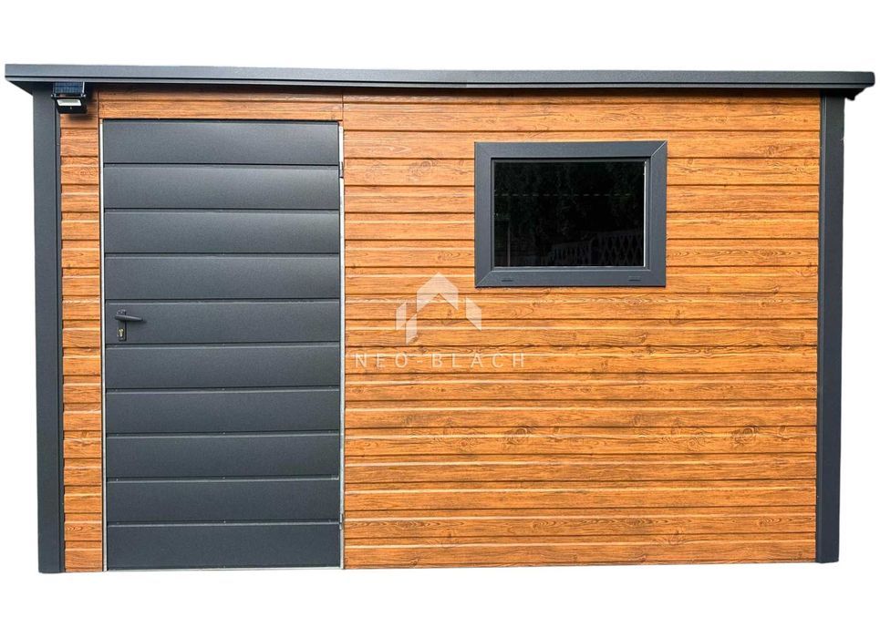 Domek Ogrodowy Schowek 3X2,5M Drzwi Okno Drewnopodobny Dach Nb275