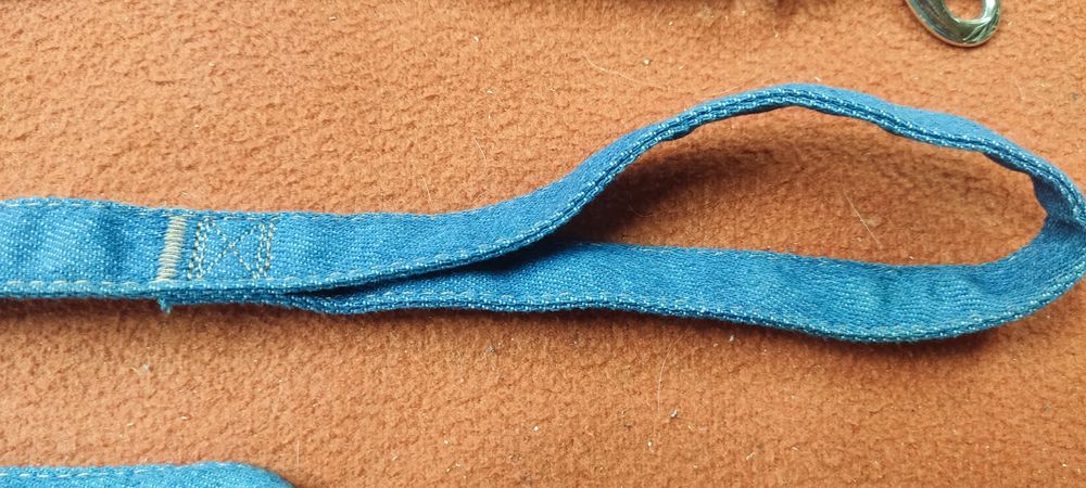 Jeansowa smycz oraz szelki dla psa lub kota