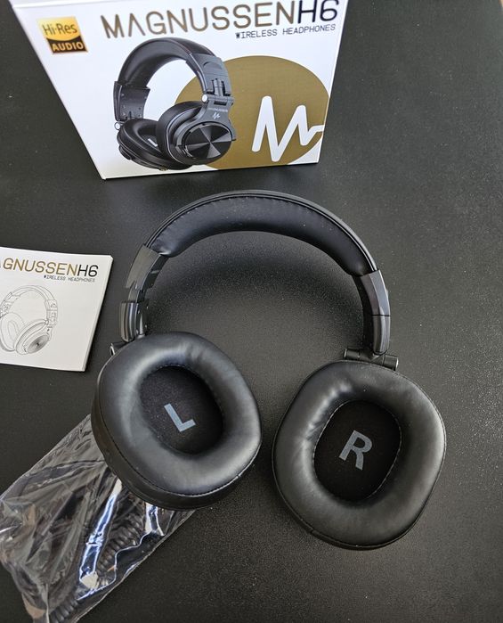 Nowe słuchawki bezprzewodowe Magnussen H6 czarne Bluetooth + jack