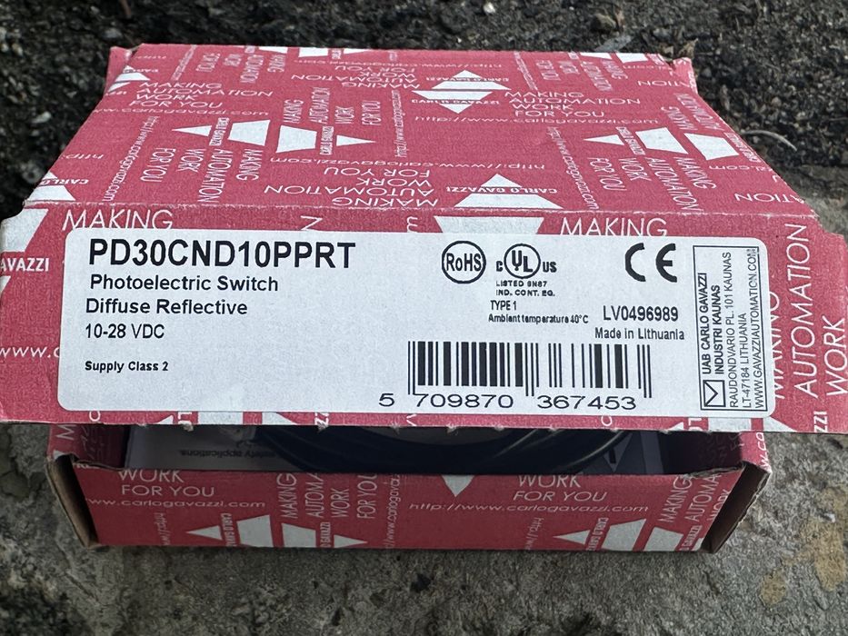 Оптический диффузионный датчик PD30CND10PPRT
Photoelectric Switch