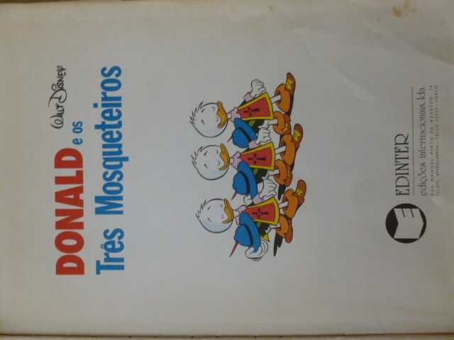 Livro Banda Desenhada Donald e os três Mosqueteiros