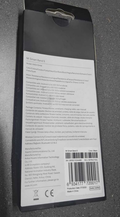 xiaomi band 5 nova na caixa por abrir