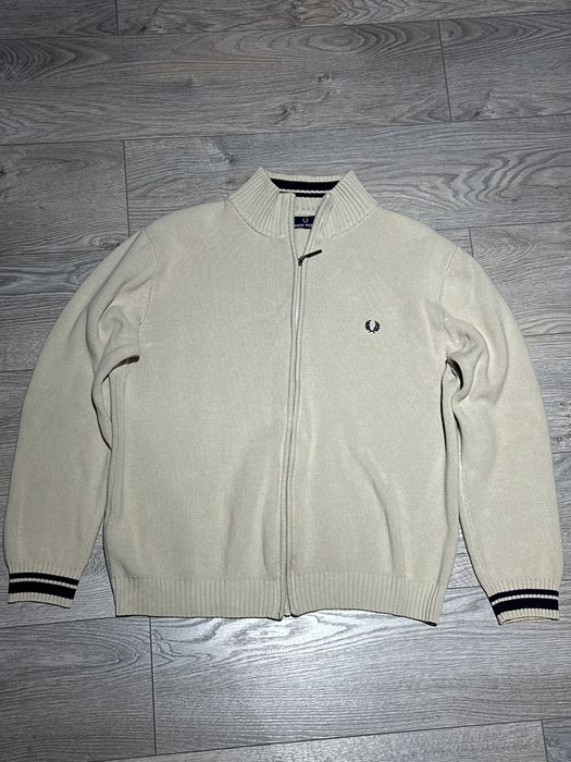 Vintage Fred Perry full zip heavy knit jumper