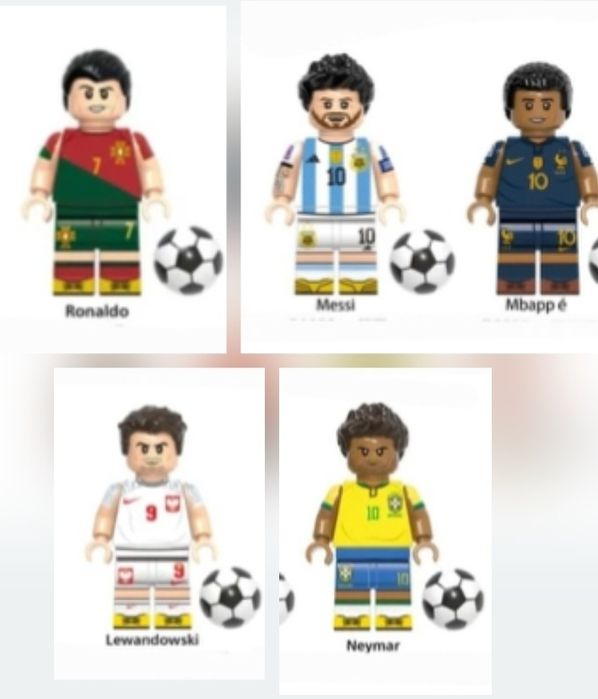 Klocki figurki piłkarze z piłkami kompatybilne z Lego piłkarze