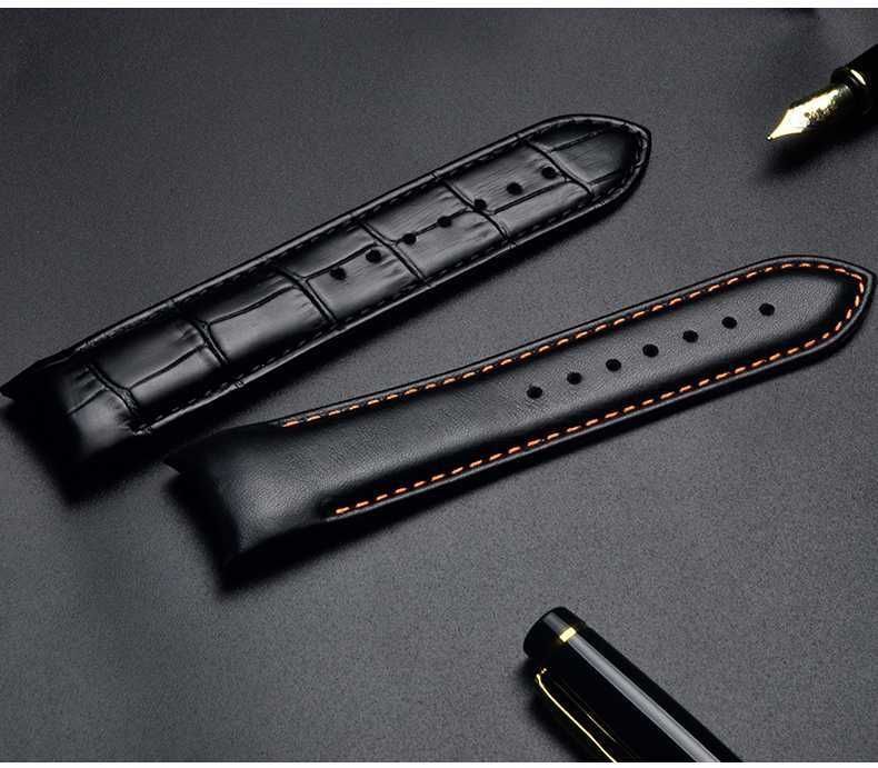 Pasek do zegarków Tissot Couturier szerokość 22mm czarny brazowy skóra