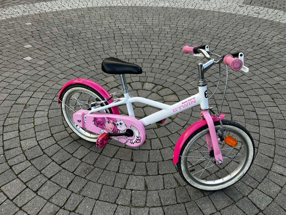Rower dziecięcy B-twin 16” dla dziewczynki różowy