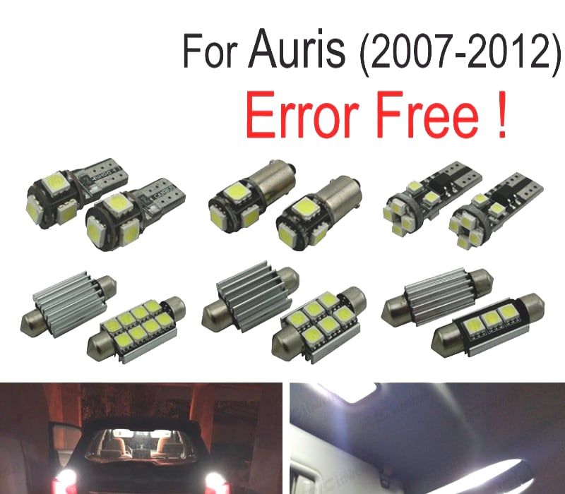 KIT COMPLETO 14 LAMPADAS LED INTERIOR PARA TOYOTA AURIS 07-12