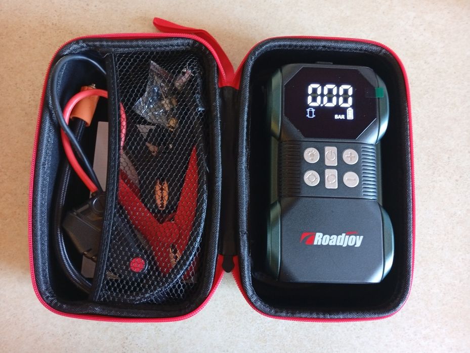 Бустер 4-в-1 потужний: пусковий+насос+павербанк+ліхтар