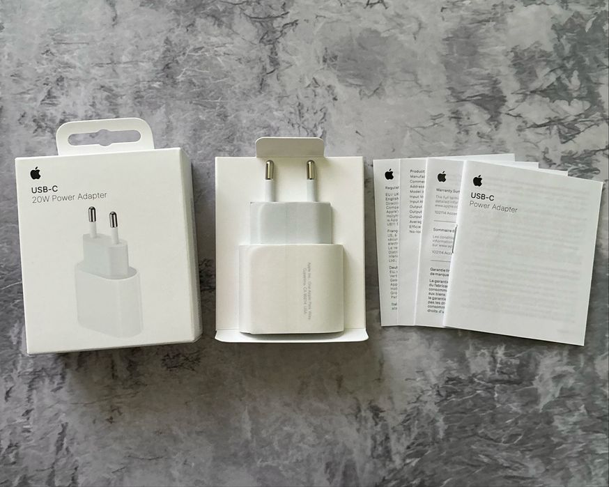 Оригінал Apple Адаптер 20W Туре-С Швидка Зарядка Блок для айфона