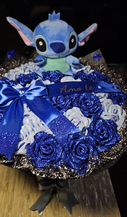 Buquê do stitch com glitter
