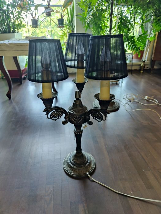 Красивые настольная лампа и подсвечники. Свердловский МЗ , СССР